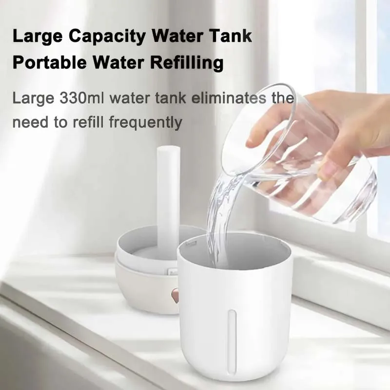 Xiaomi Mini Umidificatore Spina USB Nanoscale Silenzioso Streaming Luce Ambientale 330ML Nebbia Regolabile Portatile Per Auto Ufficio Famiglia