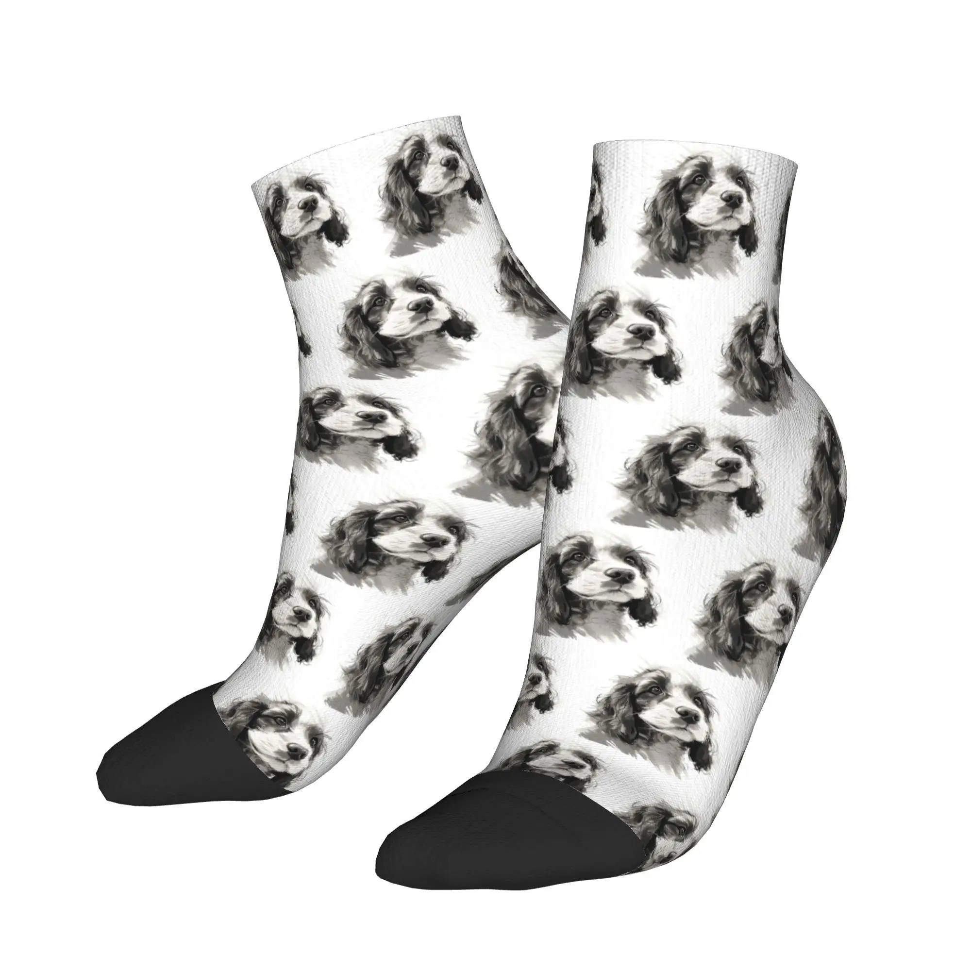 

Cocker Spaniel Puppy Sugar-Coated Cuteness Socks Harajuku Super Soft Stockings All Season Socks Accessories for Unisex Gifts