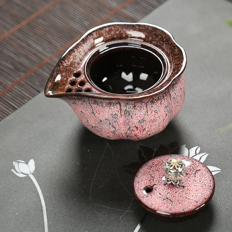 Japanese-Style Kiln Change Tea Pot Ceramic Household Kung Fu Tea Set Small Teapot Portable Travel Kung Fu Teaware Teapot 160ml