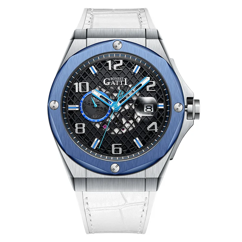 BONEST GATTI   Men's Business Night Light Waterproof Fashion Men's Mechanical Watch