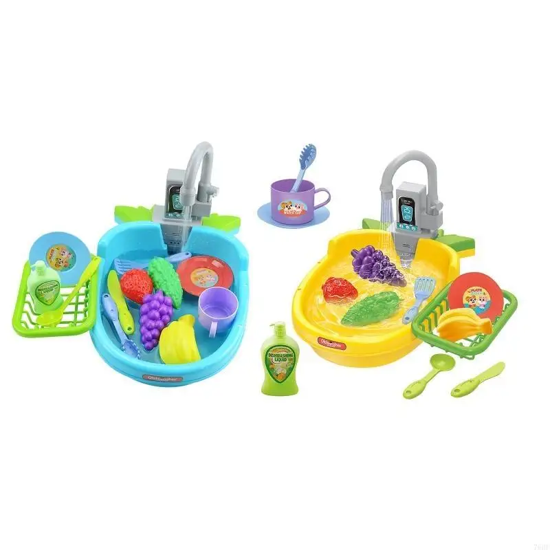76HF Kleinkind-Rollenspiel-Geschirrspielzeug, realistisches Wasserbecken, Wasserhahn, für Kinder, als Versorgung