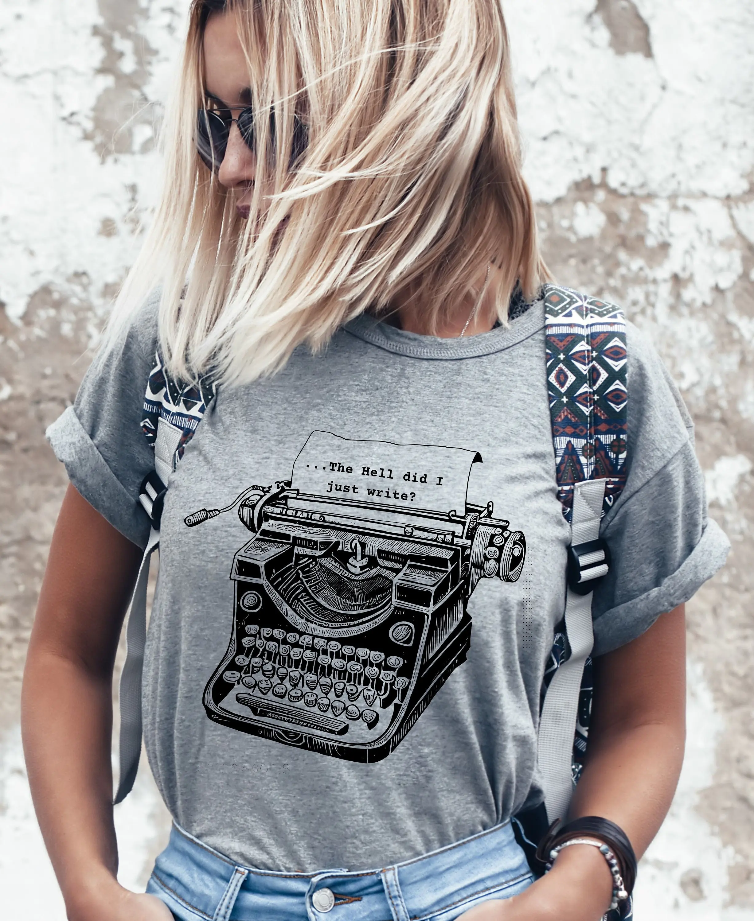 Writer T Shirt Future Bestselling Author Funny Typewriter Old Fashioned Vintage