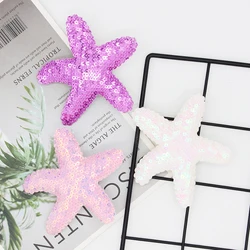 Starfish Hair Clips Pink Sequins Hair Pins Sea Star Alligator Hair Clips Barrettes Glitter Sea Shell Beach Hair Accessories