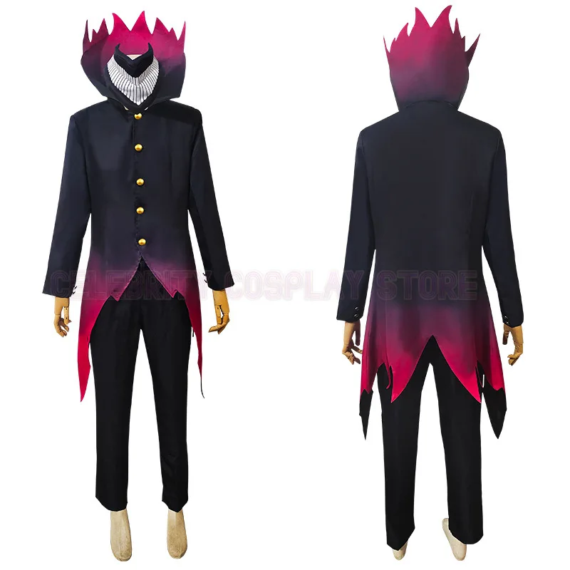 

New Anime Dandadan Cosplay Ken Takakura Ken Okarun Costume High Necked Trench Coat Red Black Outfit Turbo Granny Mode