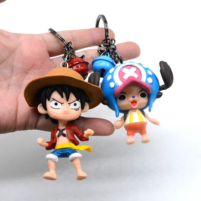 10Pcs/Set 5-10cm Anime New One Piece Luffy Zoro ACE Pirate Garage Kits Model Furnishing Articles Pendant Keychain Gifts