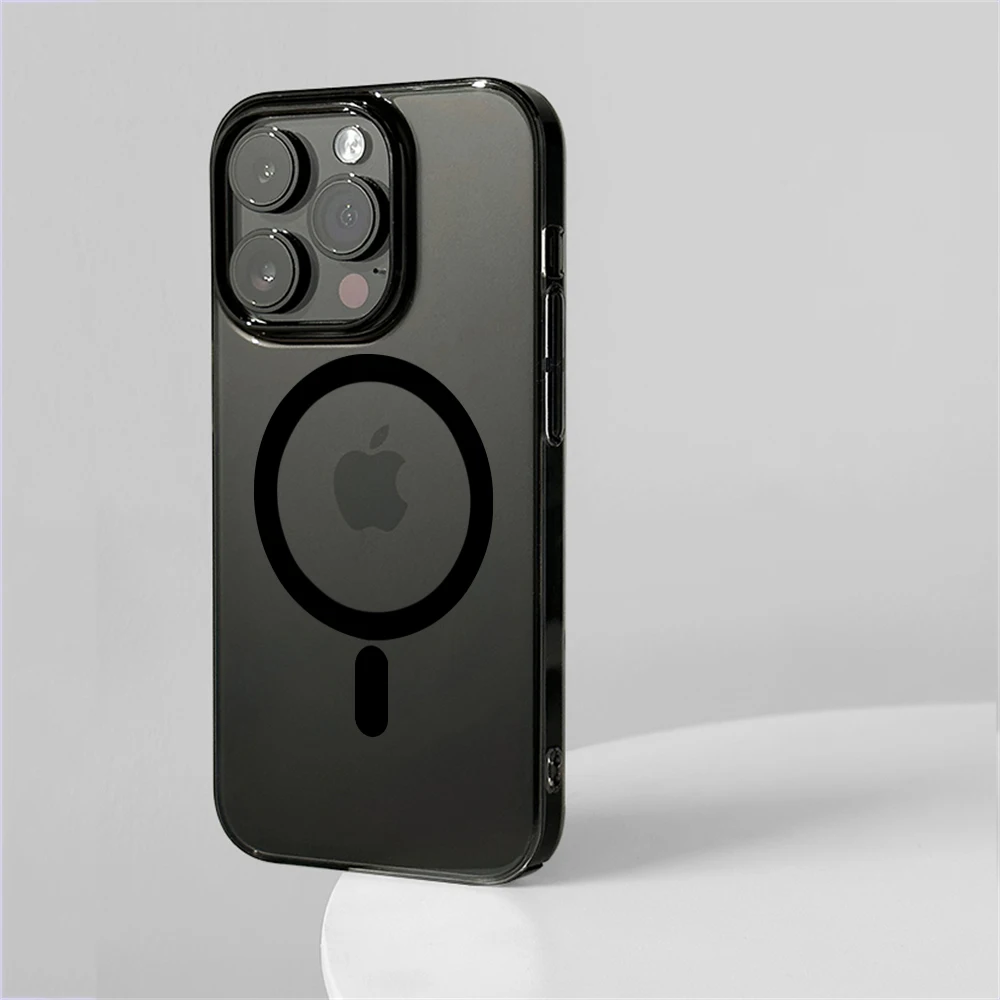 YUEDESHENG Ultradünne, harte PC-HD-transparente magnetische Hülle für iPhone 17 Pro Max 16 15 14 Plus 13 12 Magsafe Wireless Charge Clear Cover 3