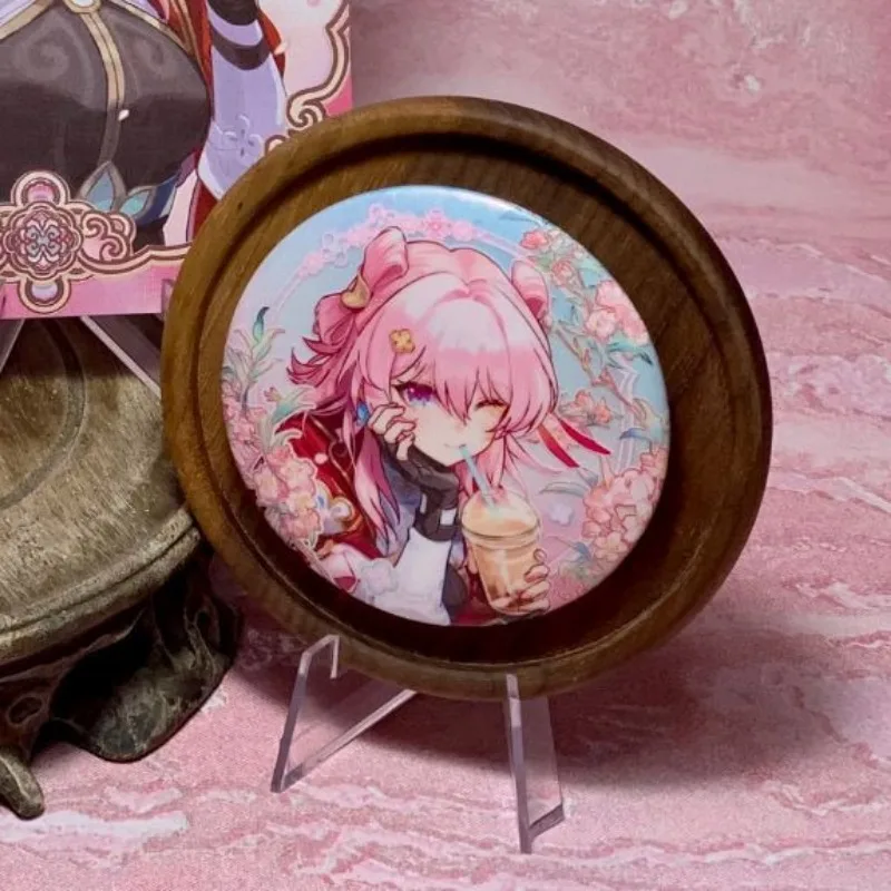 Games Honkai Star Rail March 7th Linkage Periphery Stand Badge Button Pin 58mm Brooch Badge Bag Acrylic Gift