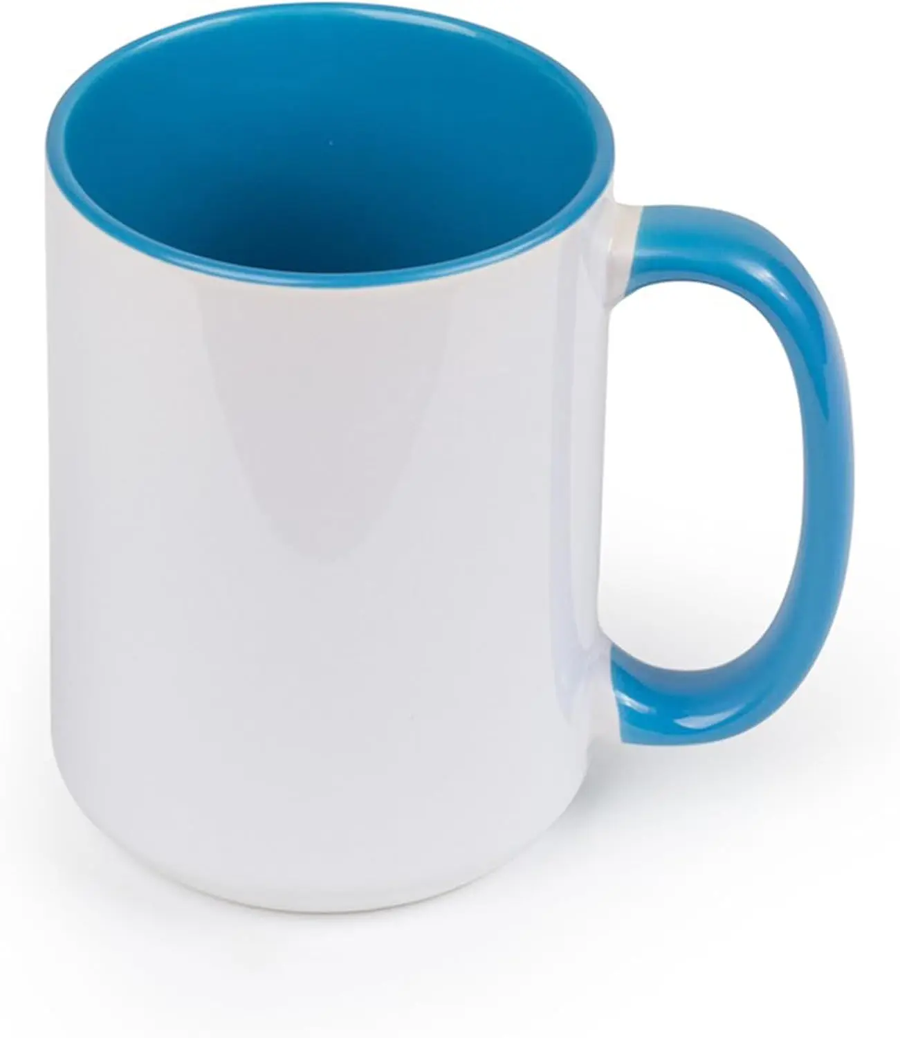 JPPlus 15oz Sublimation Mugs with Colored Handles & Interiors | Tazas para Sublimar, Bulk Mugs for Custom Designs & Branding | W