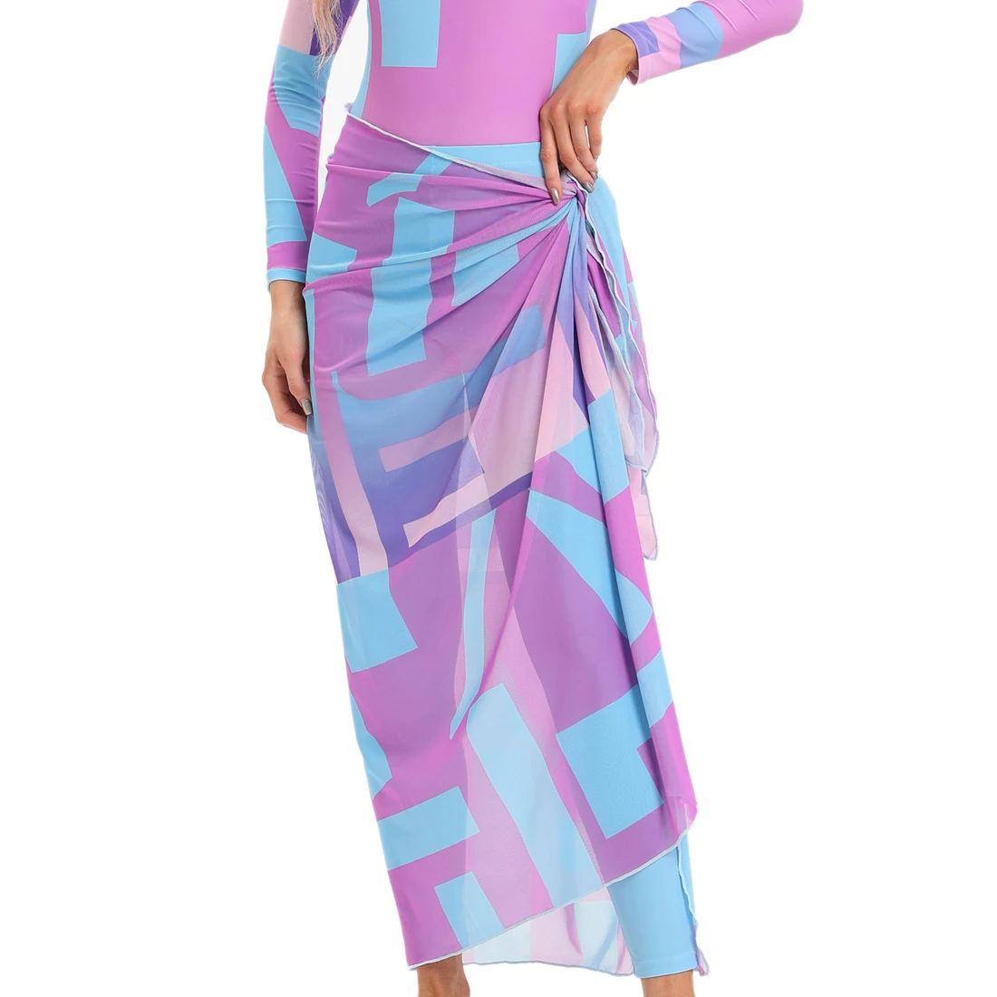 Women Long Sleeve Muslim Swimwear Fashion Hijab Modest Swimsuit Burkini Swimming Suit Cover Ups Islamic Swim