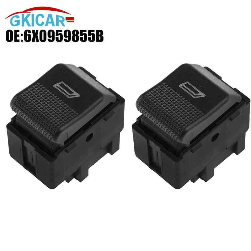 1/2/3PCS 6X 0959855 B Botón de interruptor único de ventana eléctrica para Volkswagen VW Polo Lupo Seat Cordoba Ibiza