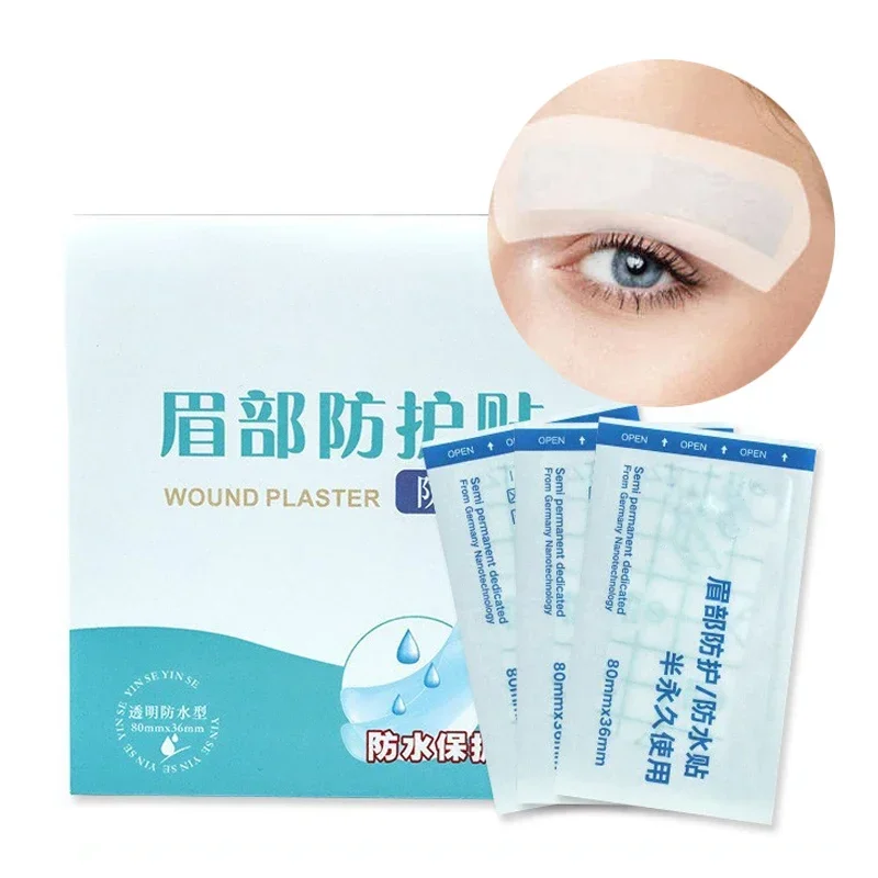 10pcs/bag Eyebrow Tattoo Protection Pastes Waterproof Tape Eyebrow Lips Tattoo Aftercare Paste Microblading Makeup Tattoo Health