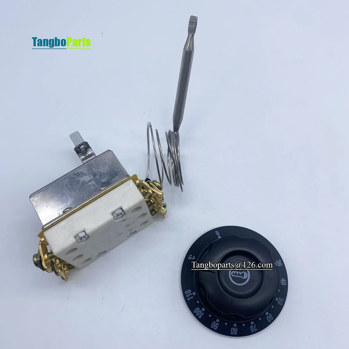 

Oven Fryer Spare Parts 380V 32A 70CM Wire 6 Pins 30-110 Degree Safe Temperature Control Temperature Limiter Thermostat With Knob