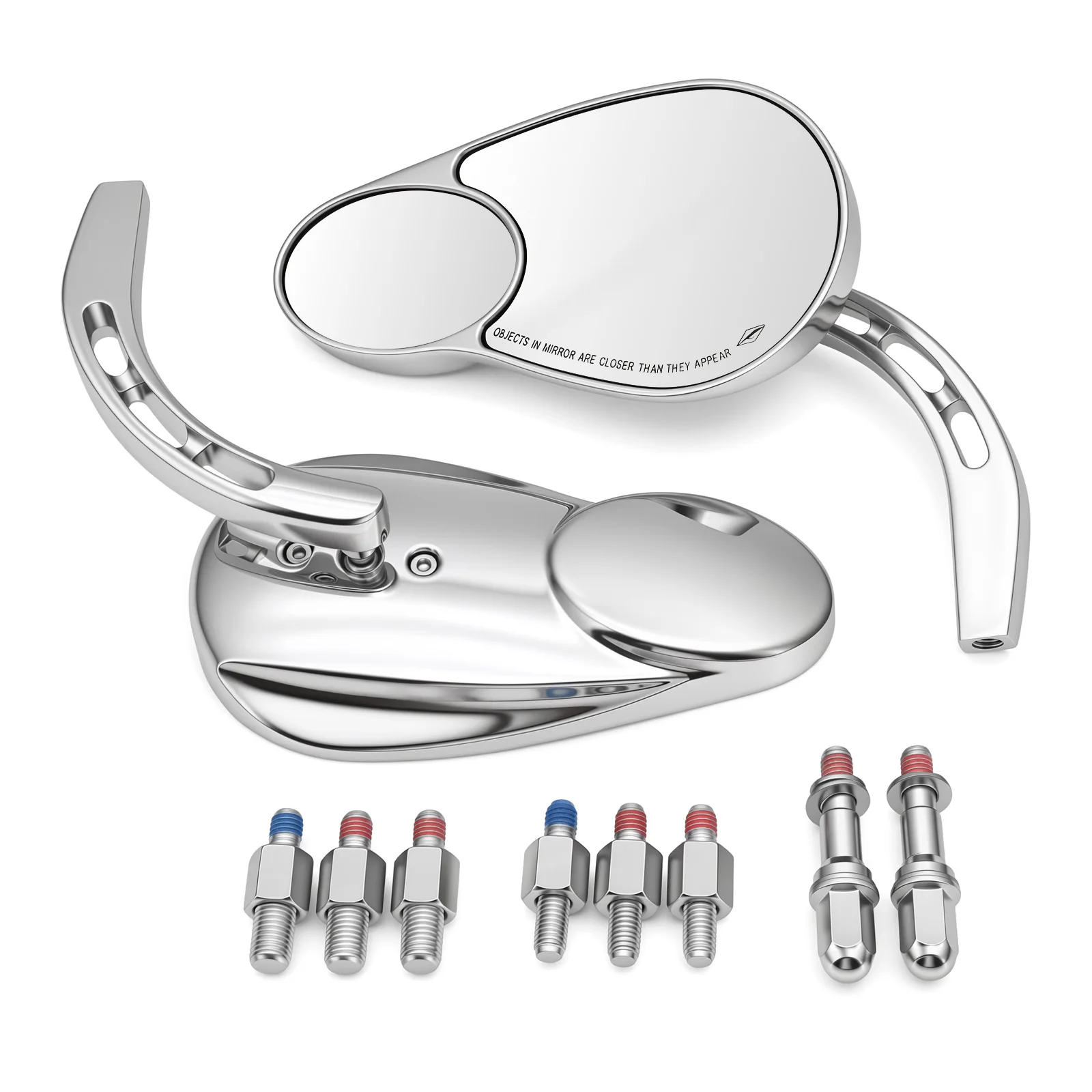 Motorcycle Split Vision Rearview Mirrors For Harley Sportster Touring Road King FLHR Electra Street Glide Fat Boy Heritage