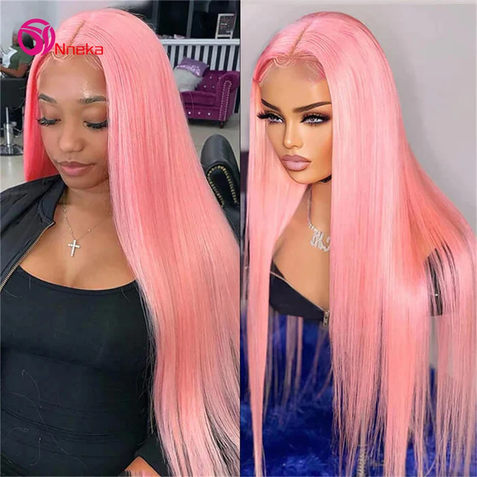 

13x4 Pink Bone Straight Lace Front Human Hair Wigs 13x6 Human Hair Wigs Pre Plucked 200 Density Remy Hair On Sale