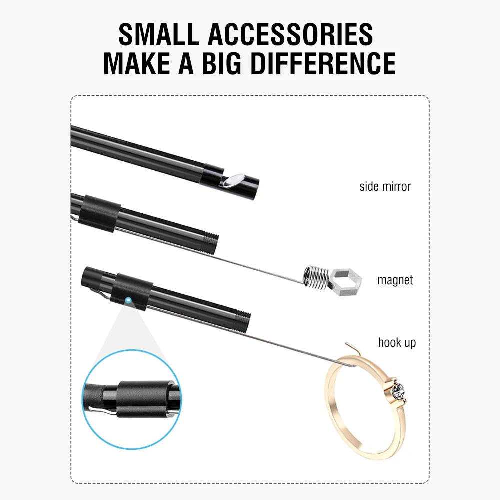 5,5 MM Android Endoskop 3 in 1 USB/Micro USB/Typ-C Endoskop Inspektion Kamera Wasserdicht für smartphone mit OTG und UVC PC