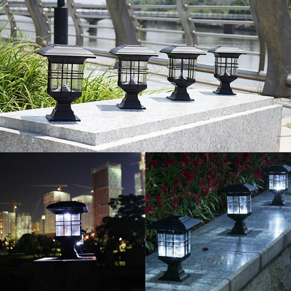 Waterproof Landscape Garden Solar LED Light Outdoor Post Bridge Hat Column Fence Lamp Safety Night Light Solar Lamp