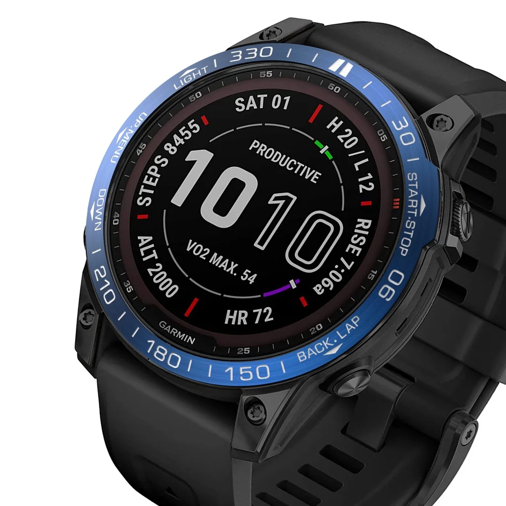 Garmin Fenix-スマートウォッチケースfenix 7x 6xおよび5x plus fenix7 6 5,傷防止保護,金属ベゼル付きケース