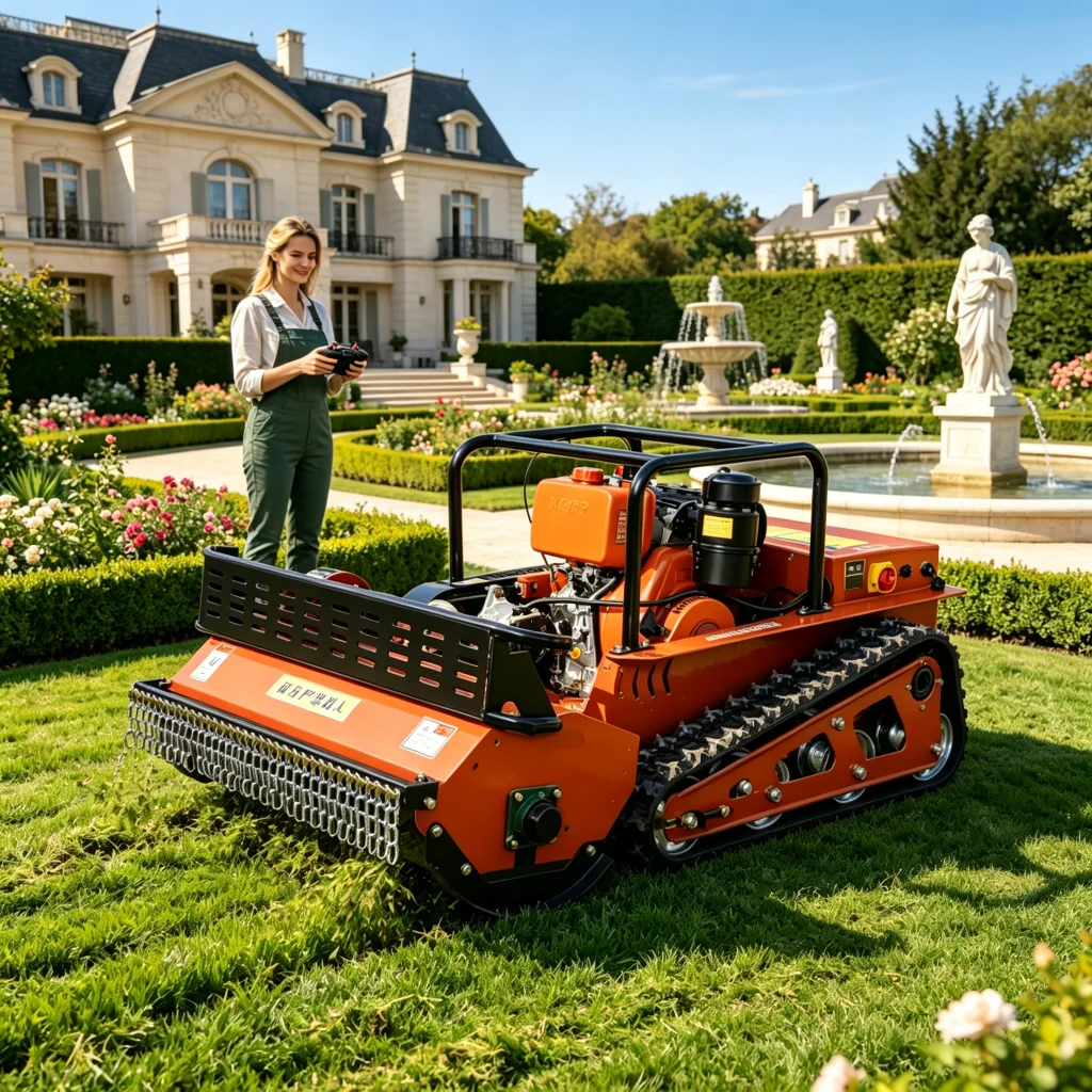 Remote‑Controlled Diesel Crawler Mower, Customized GPS Navigation, 45° Slope Adaptation, Thick Blades CE EPA Certified