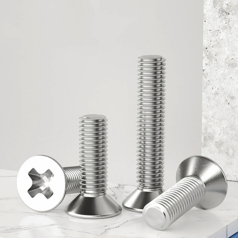 Beicai 2#-56 4#-40 6#-32 8#-32 10#-24 GB819 UNC SUS304 Stainless Steel Phillips Flat Countersunk Screw Bolt