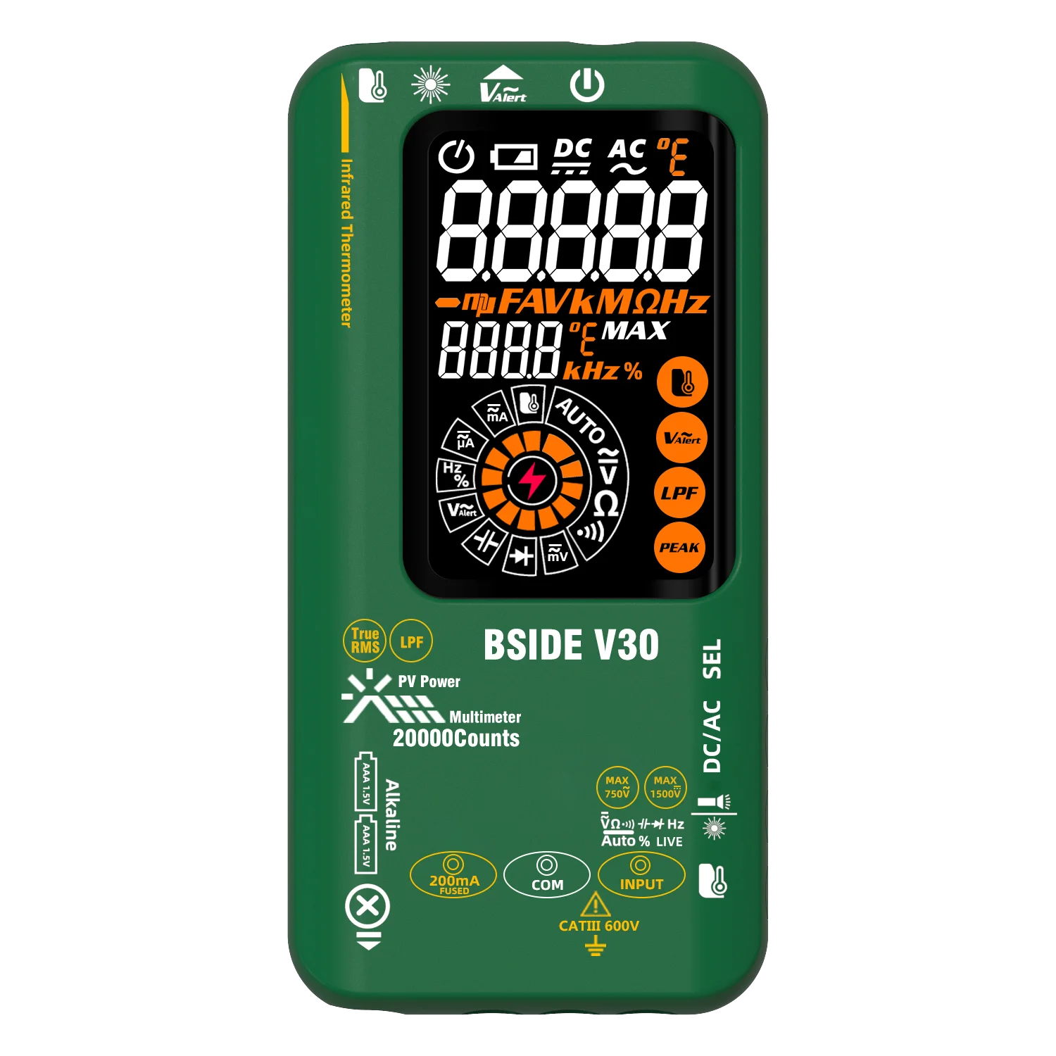 Bside V30 Digital Multimeter 20000Counts Smart Infrared Temperature Tester T-Rms 1500V Dc Ac Voltage