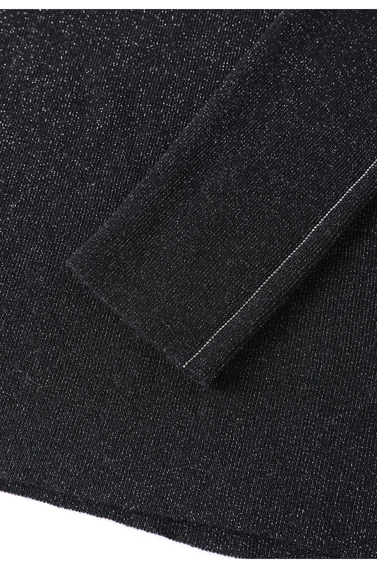 BY3521215 Premium Wollstrickpullover für Damen, eleganter Rollkragenpullover, einfarbig brauner Pullover, schickes, schmales Basic-Top für Bürodamen – Detail 16