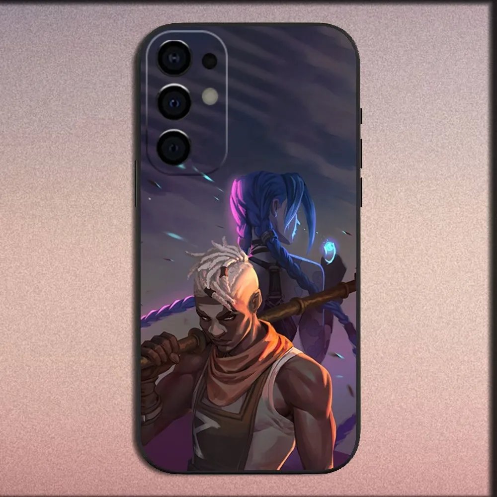 L-LOL Ekko Arcane Jinx Phone Case For Samsung S25,S24,S21,S22,S23,S30,Ultra,S20,Plus,Fe,Lite,Note,10,9,5G Black Soft Cover