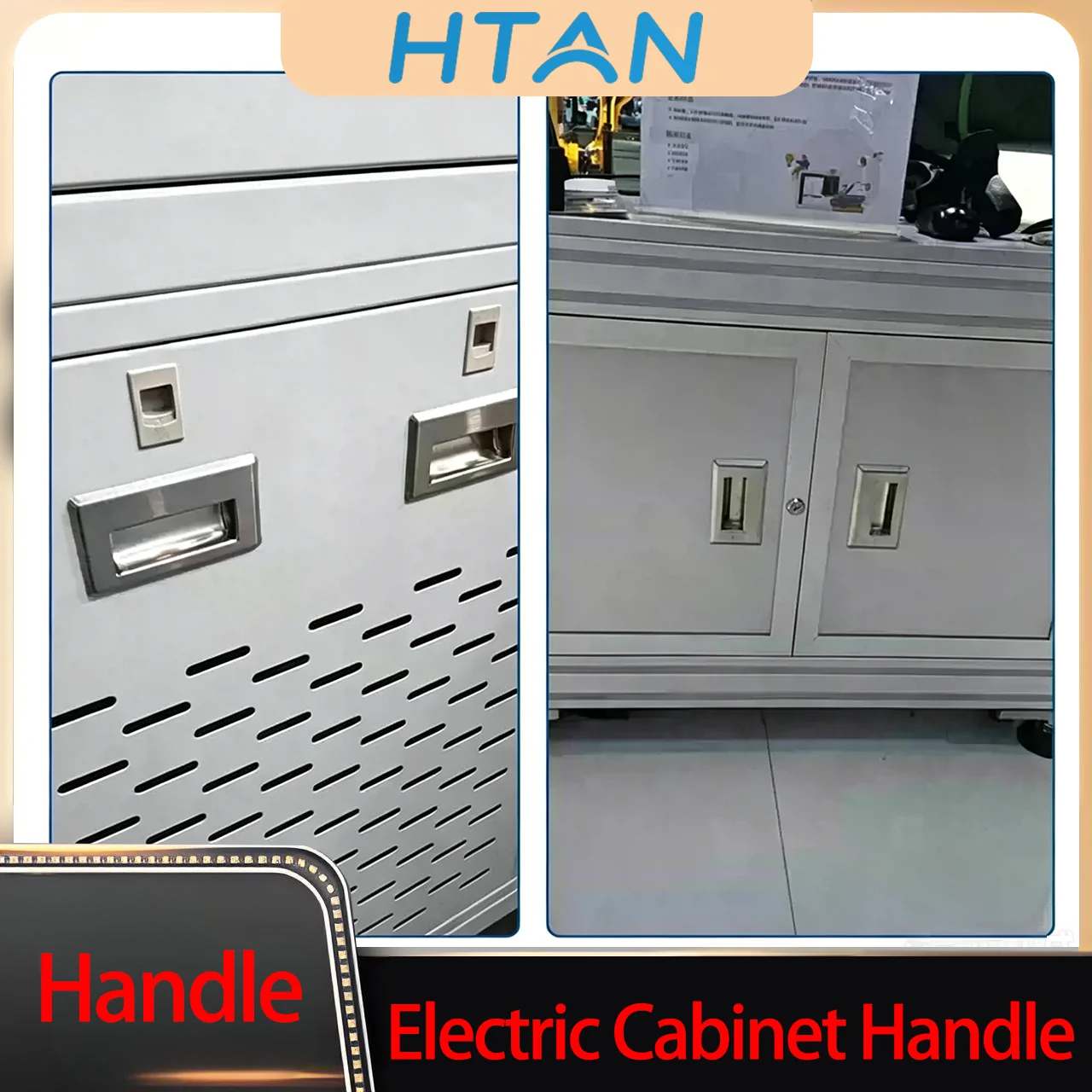 3pcs Stainless Steel Recessed Rectangular Handle Industrial Hardware for Cabinet Door Storage Box Pull Handle