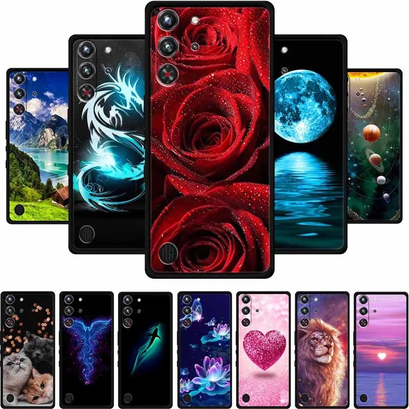Phone Case For ZTE Nubia Red Magic 10 Pro Back Cover Case Black Silicone Soft Funda For ZTE Nubia Red Magic 10 Pro Plus Case Bag