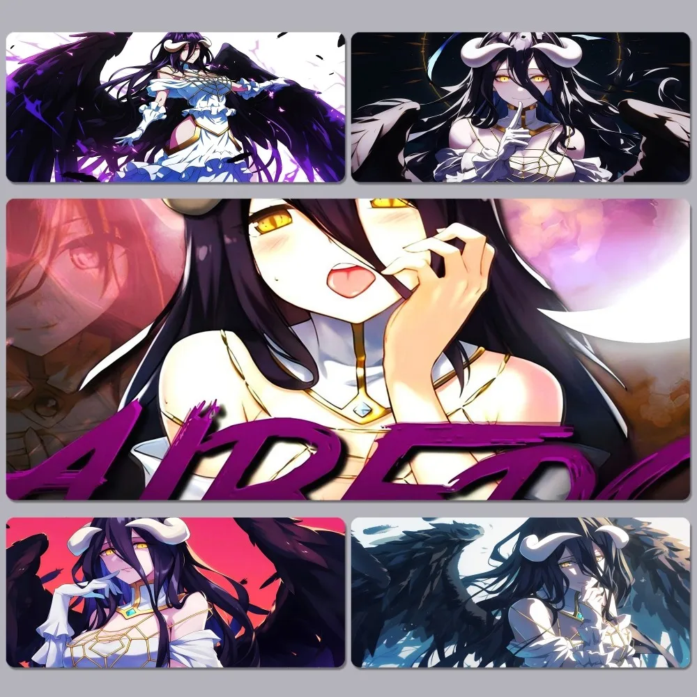 Large Mouse Pad Gamer Albedo Anime Sexy Girls Mousepad Cute Durable Rubber Mouse Mat Pad Size for Game Keyboard Pad