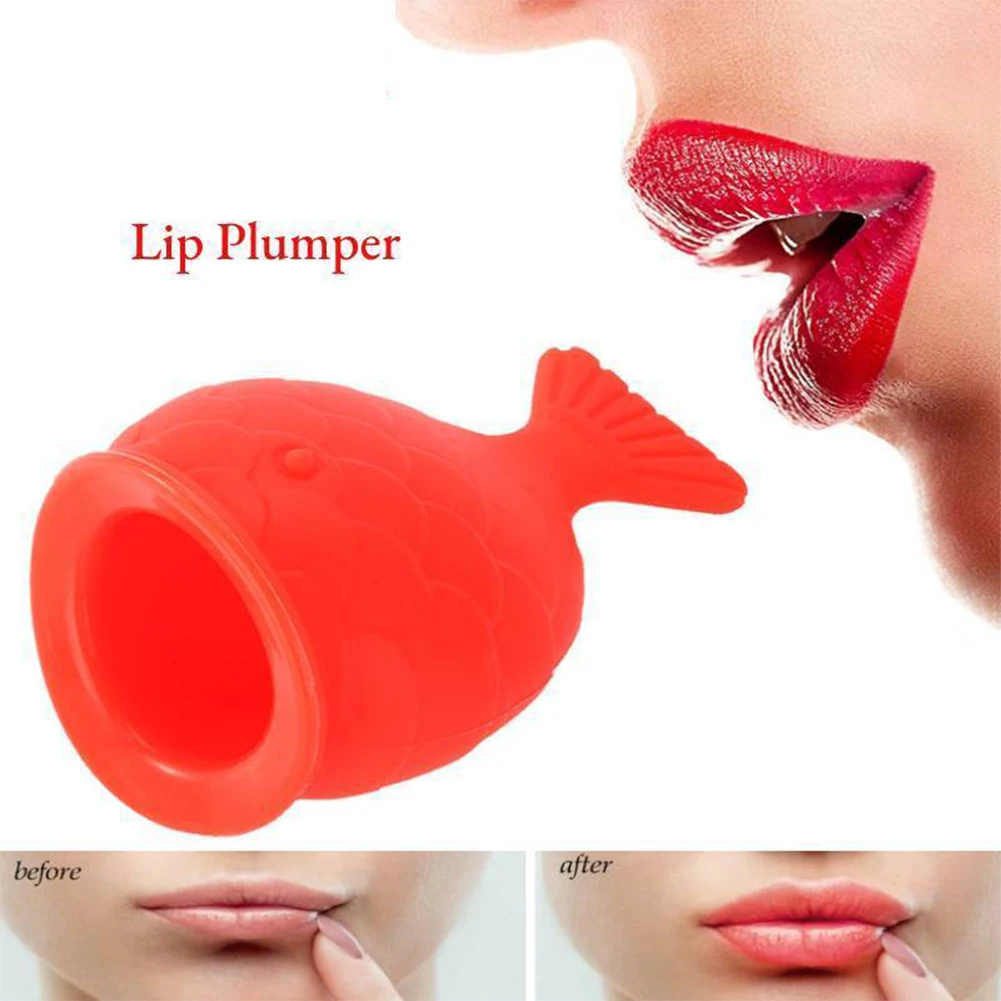 Women Sexy Lip Plumper Enhancer for Women Natural Pout Mouth Lips Silicone Fish Shape Plump Thicken Labium Instrument Face Care