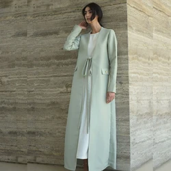 Mint Green Women's Blazer 2024 Luxury Long Jacket Formal Office Lady Clothing High Quality Custom Elegant Business Lady Clothing