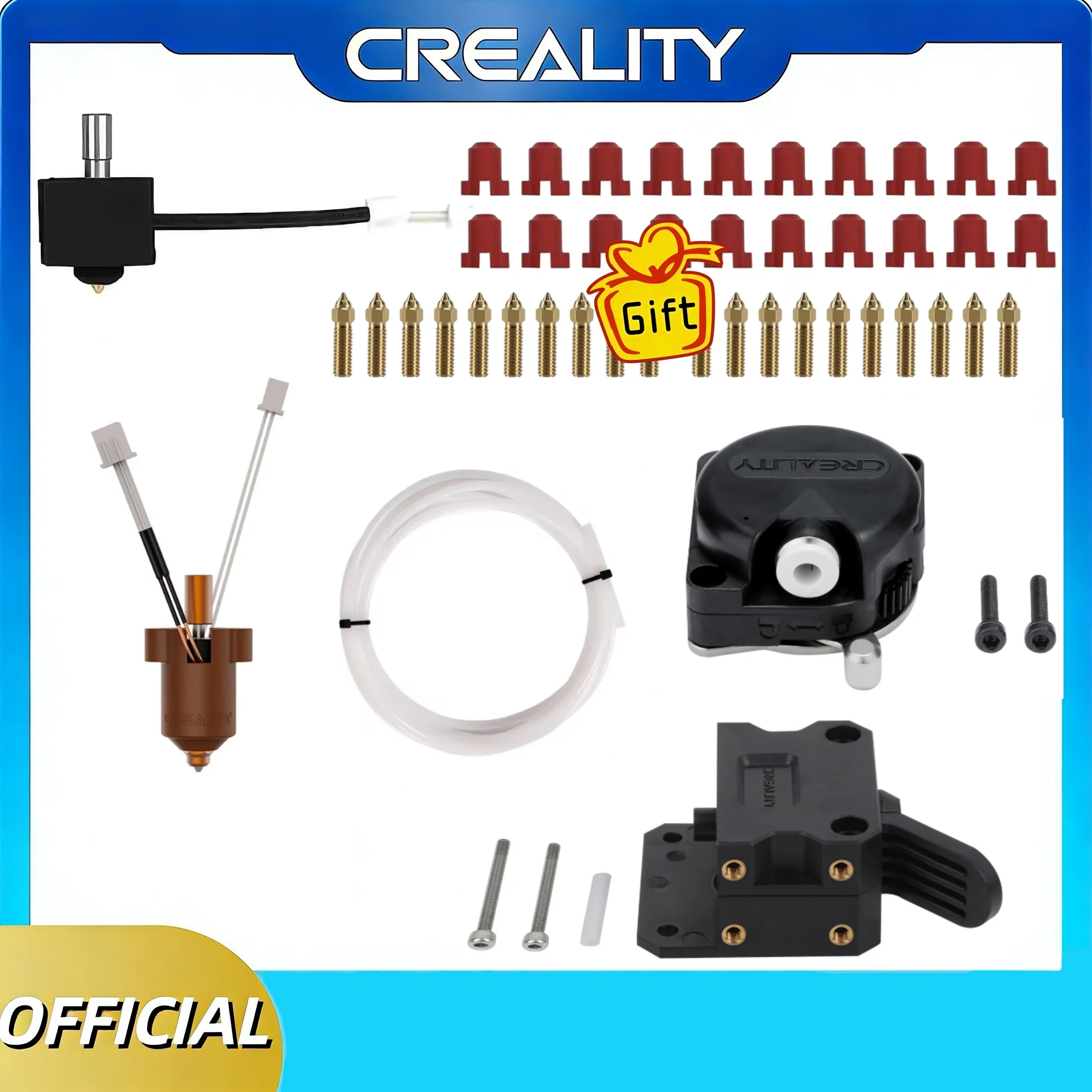

Creality V3 KE/V3 SE Hotend and K1 Extruder and Ender 3 V3 Se Extruder Sprite and 1m White PTFE Tubes