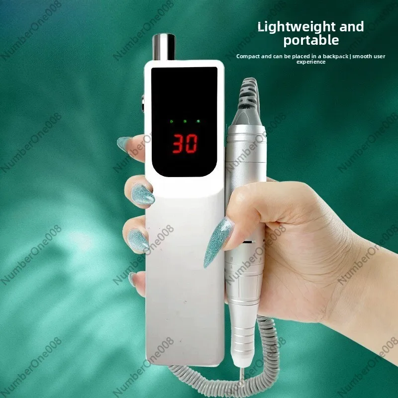 Portable Rechargeable Nail Drill Machine Quiet Professional Electric Nail File for Dead Skin Removal Salon Use