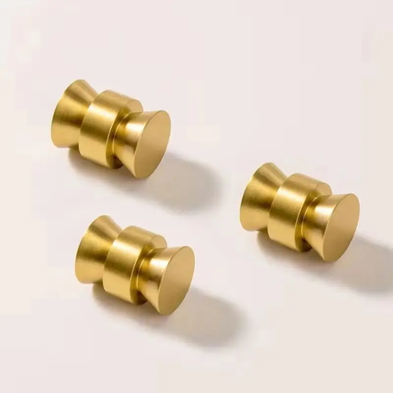 HOT 10PCS Solid Brass Slim Waist Furniture Pulls Handles Drawer Knobs Cupboard Wardrobe Closet Dresser Cabinet Door Pulls Knobs