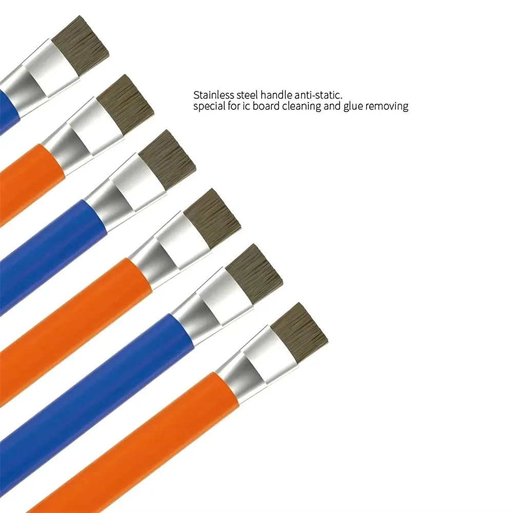 Tweekoppige borstel IC-bordreiniging Speciaal voor lasborstel Antistatische stofverwijdering Elektronische rework-reparatietool