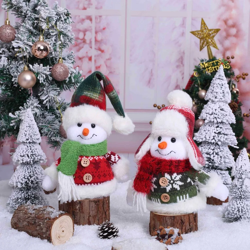 

New Products Christmas Decorations Gifts Hot Sale Knitted Christmas Hats All-match Christmas Snowman Window Decorations