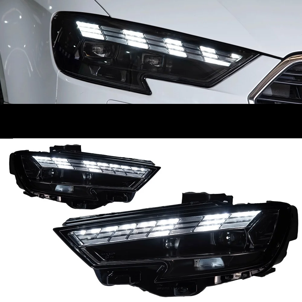 

Автомобильные светодиодные фары для Audi A3 17-20 DRL дневные ходовые огни указатель поворота