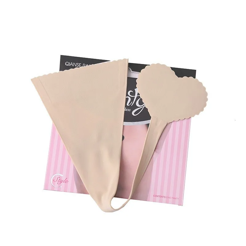 Women C-String Panties Invisible Underwear No Panty Line Self Adhesive Strapless Thong String Tangas Reusable Exotic Panties