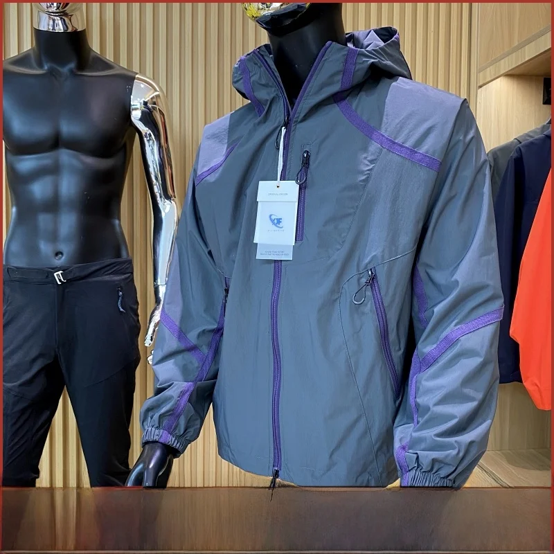 

Уличное мужское повседневное модное ветрозащитное и водостойкое пальто Jaet Stand Fit Long Sve с капюшоном весна-осень