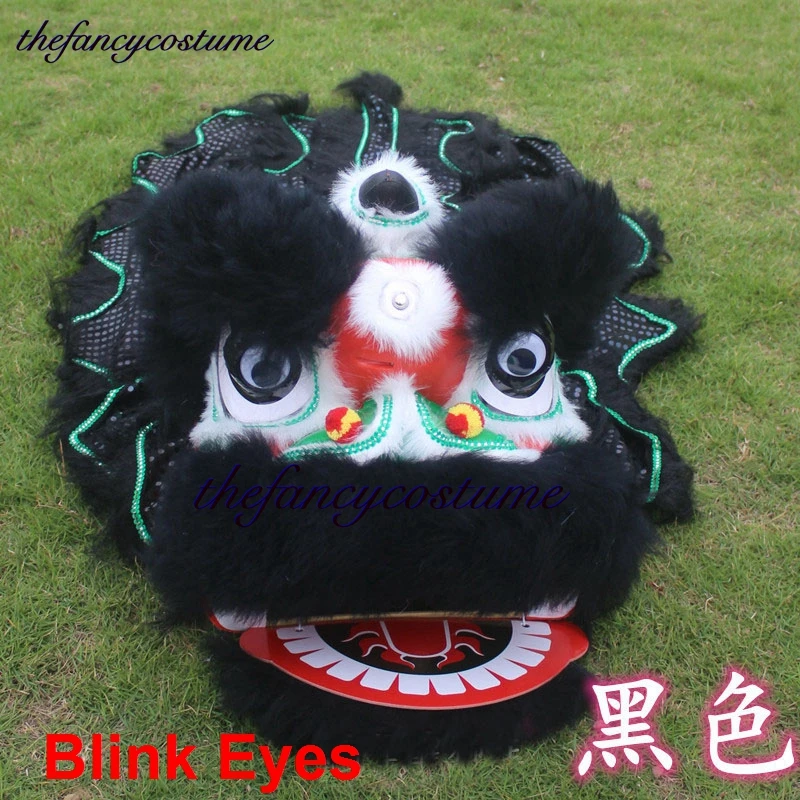 Blink Eyes 14 inch Christmas Lion Dance Mascot Costume Kids Children 5-12Age Cartoon Event Stage Outfit Party Carnival Festival