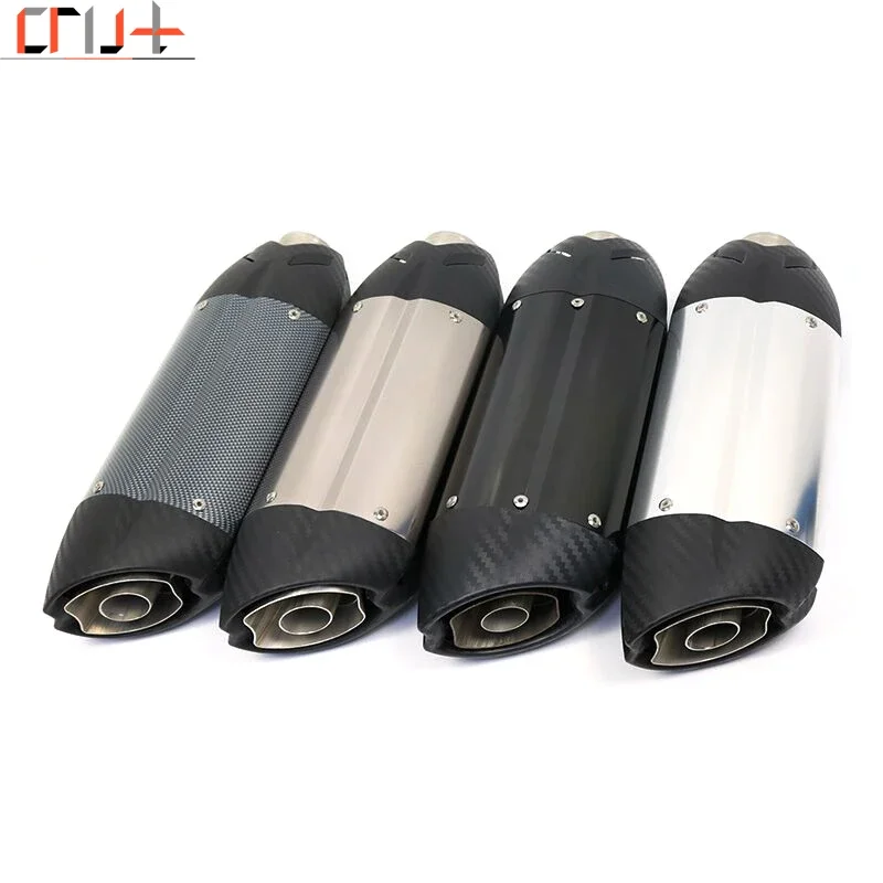 Universal 51mm Motorcycle Exhasut Mivv Muffler Pipe Stainless Steel For Z800  MT03 MT07 MT09 Devil Monster 796 Modified Exhaust