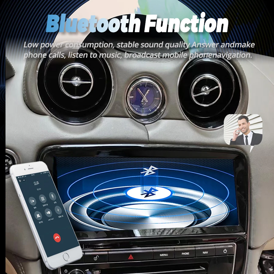 شاشة 10.25 بوصة لسيارة جاكوار XJL XJ 351 2010-2018 أندرويد نظام تحديد المواقع ستيريو CarPlay 4G مشغل فيديو الوسائط المتعددة الملاحة Autoradio