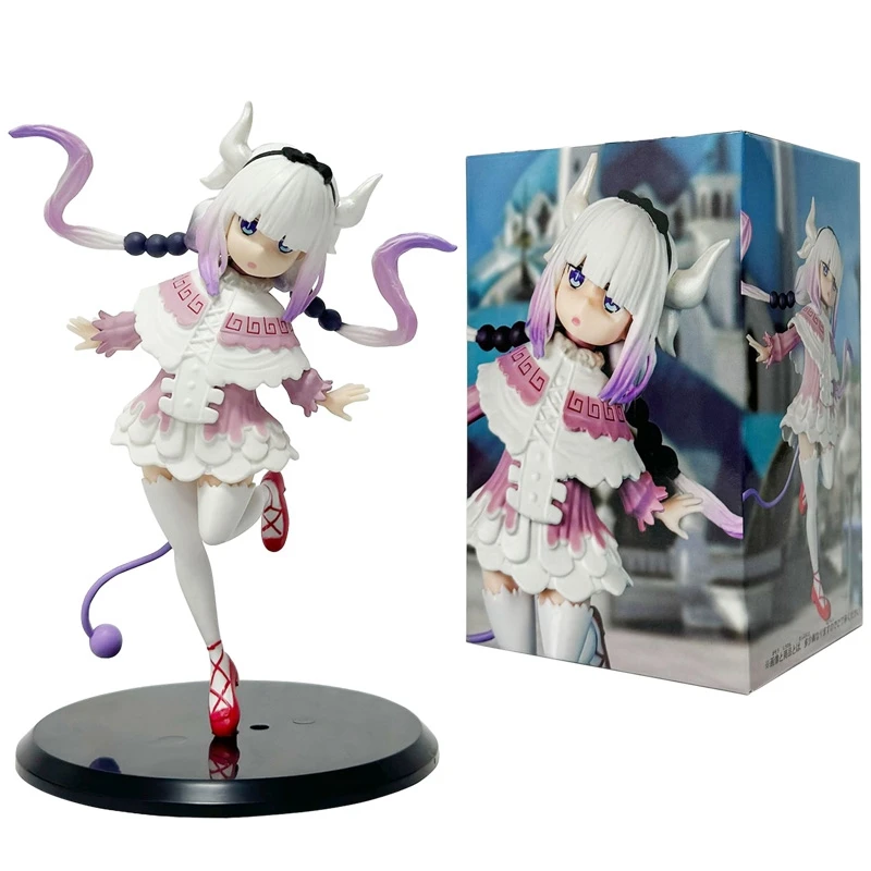 17Cm Miss Kobayashi 'S Drakenmeid Anime Figuur Kawaii Meisje Kanna Kamui Action Figure Pvc Collectie Model Pop Speelgoed Voor Kind Cadeau