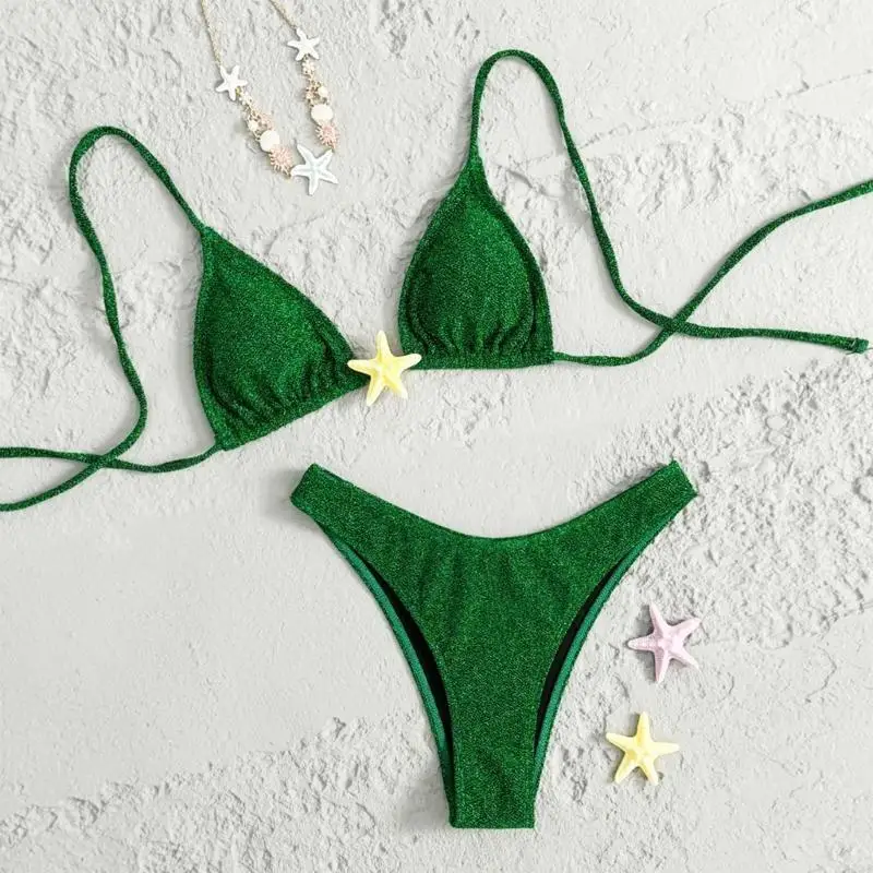

Women Split Swimsuit Swimwears Adjustable Strap Halterneck Bathing Suit Padded Swimming Costume For Beach Parties Pool