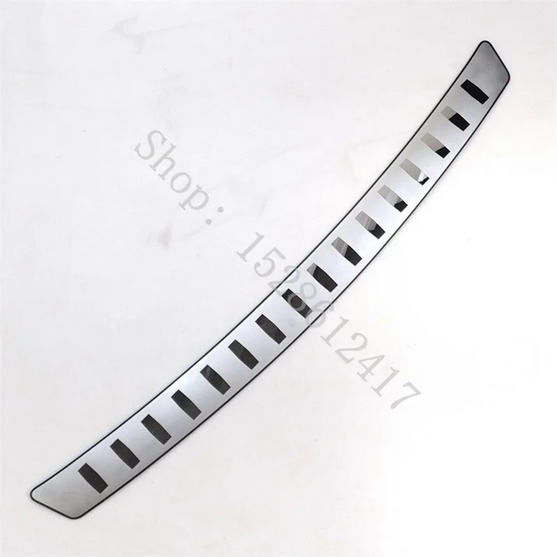 Rear Bumper Protector Sill Trunk Rear guard Tread Plate cover Trim stainless Accessories For VW/Volkswagen Passat B7 2012~2016 view 4