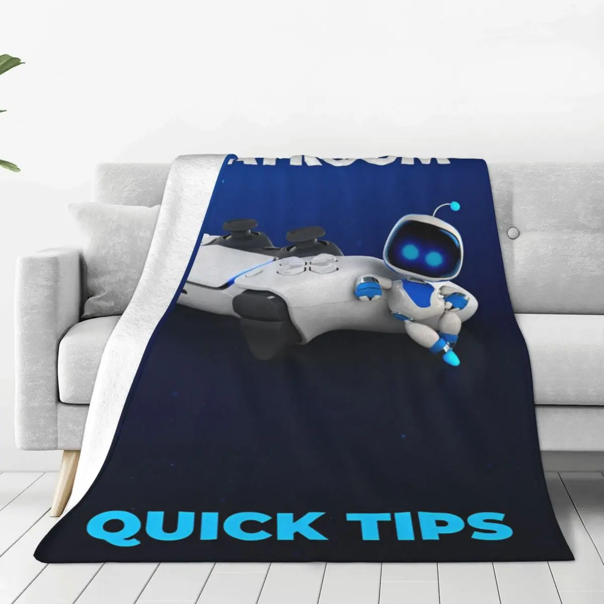 A-ASTRO-BOT-Ps4 Switch Cartoon Super Warm Blanket Hot Game Travel Plush Throw Blanket Home Decor Flannel Bedspread Bed Cover