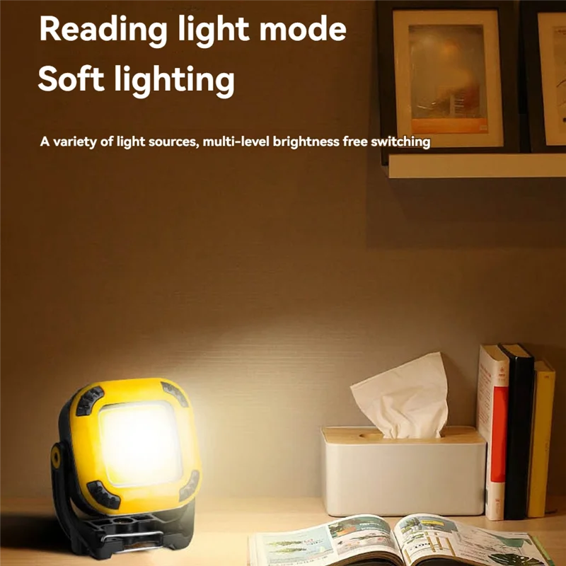 ABUL-linterna portátil superbrillante para acampar, Mini luz de trabajo, linterna recargable, lámpara de trabajo de emergencia para acampar al aire libre