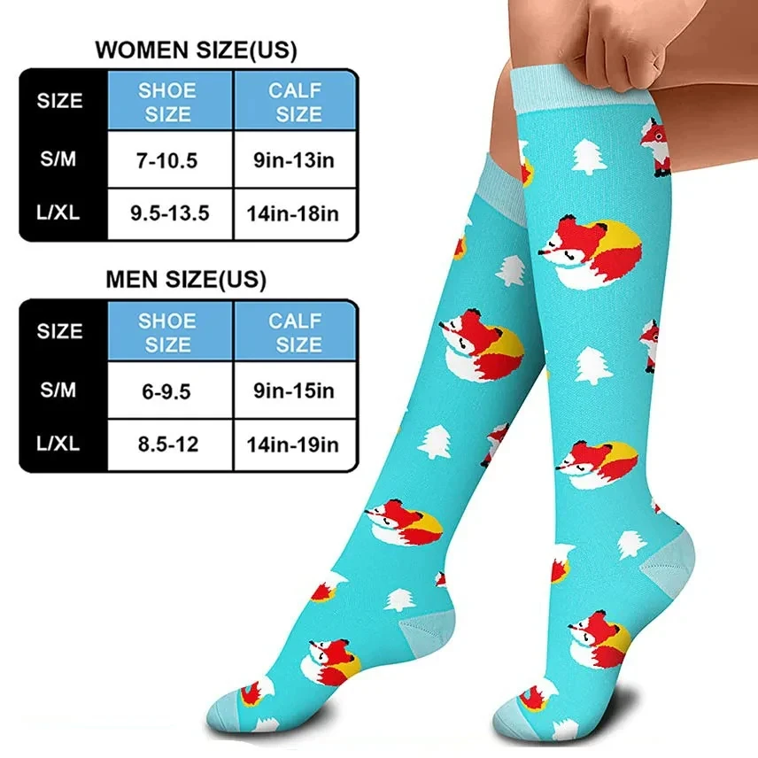 3/5/6 Pairs Compression Socks Marathon Mountaineering Cycling Sports Socks Elastic Medical Blood Circulation Swelling Nurse Sock