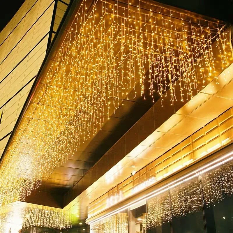 

Icicle String Lights Christmas LED Curtain Holiday Fairy Lights 4x0.6M Garden Outdoor Street Home Party Wedding Decorations
