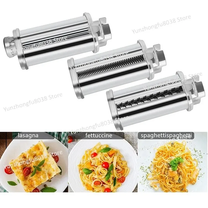 New Pasta Roller Attachment Kitchen Mixer, Pasta Sheet Roller, Spaghetti & Fettuccine Cutter Maker Accessories B